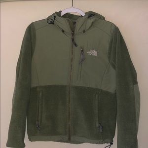 Green Fleece Hooded NorthFace